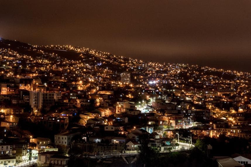 Noche de Cerros Alegre y Concepción en Valparaíso